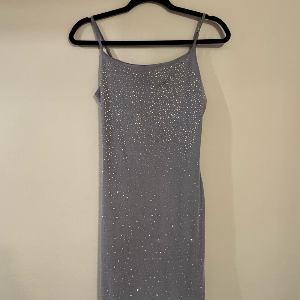 Elegant Silver Women's Dress